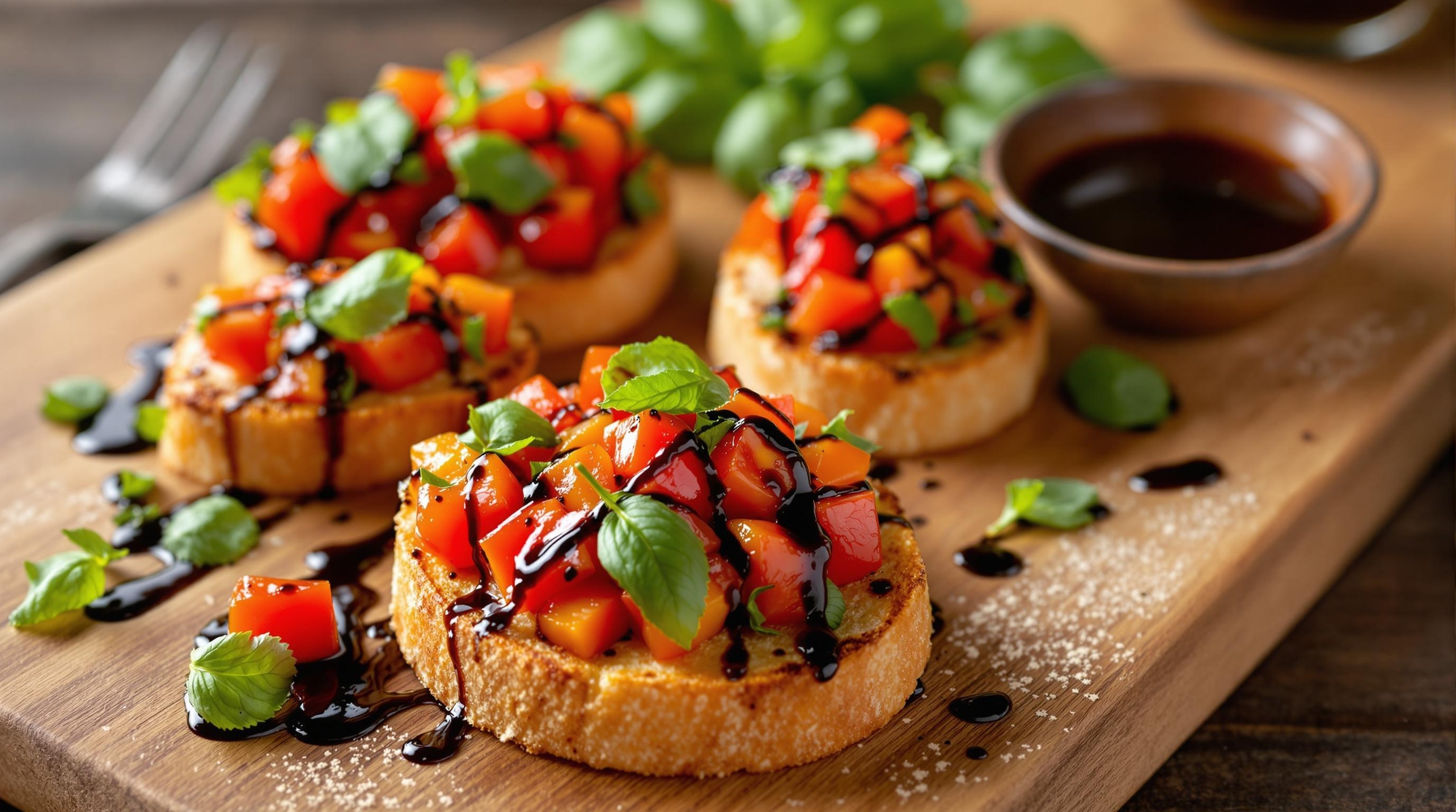 Bruschetta with Balsamic Glaze